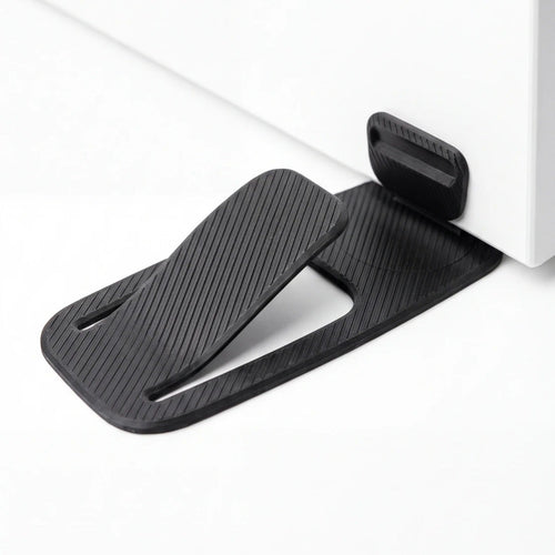 Flexible door stopper—a rental essential; no installation required, suitable for various settings.