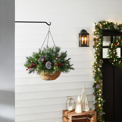 🎄LAST DAY — 60% OFF! 🪴Christmas Hot Sale —🔥Pre-Lit Artificial Christmas Hanging Basket