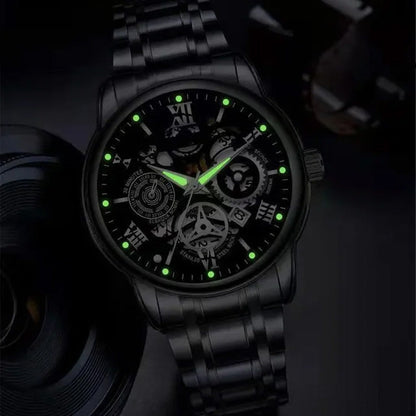 🔥Men's Waterproof Roman Skeleton Automatic Mechanical Watch