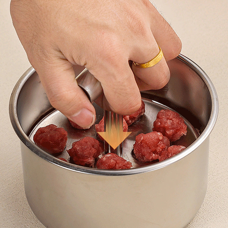 ✈️Last Day 50% OFF  | ✨🔥Stainless Steel Meatball Maker – Shape 6 or 12 at Once