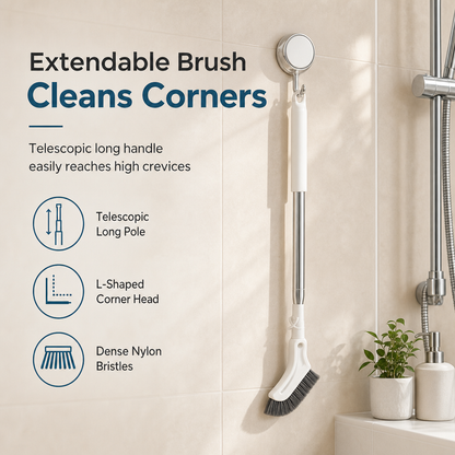 Multifunctional Extendable Long-Handle Floor Brush