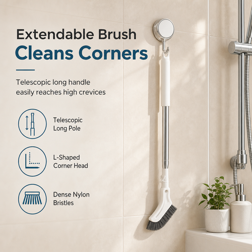 Multifunctional Extendable Long-Handle Floor Brush