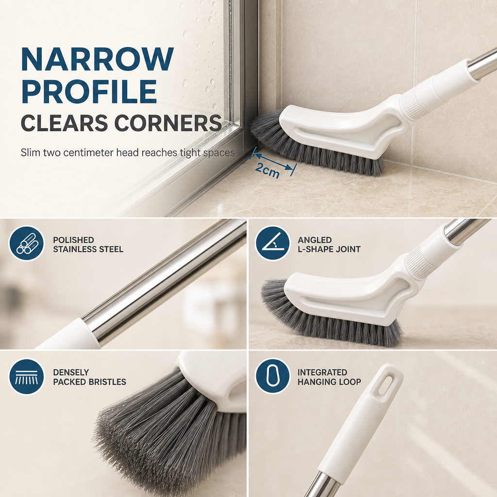 Multifunctional Extendable Long-Handle Floor Brush