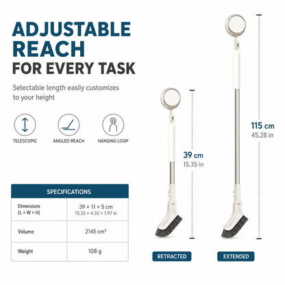 Multifunctional Extendable Long-Handle Floor Brush