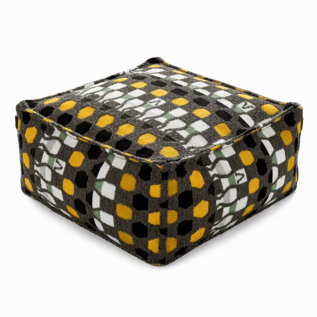 🛋️50% OFF NOW! Boho Storage Ottoman Pouf Cover – Empty Pouf Slipcover, Fill with Clothes & Blankets, Washable Fabric Foot Stool Cover Holds Up to 220lbs for Living Room